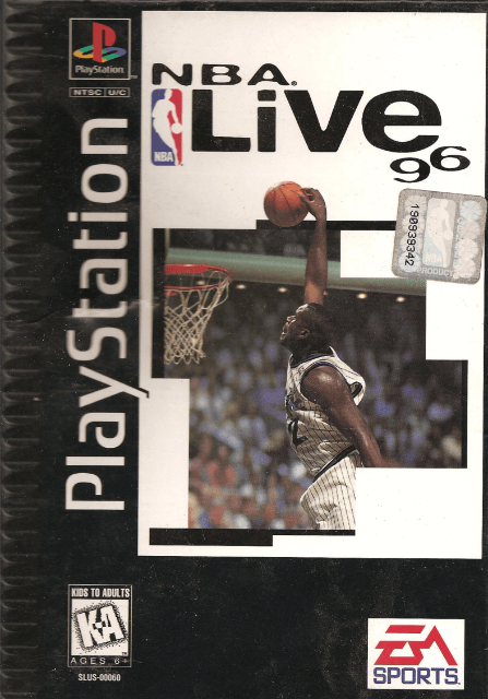 NBA Live '96 box art for Playstation